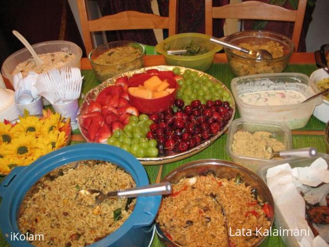 Potluck for the babyshower - potluck.jpg