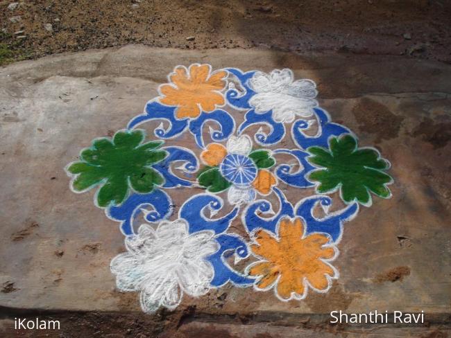 Rangoli: tricolour rangoli