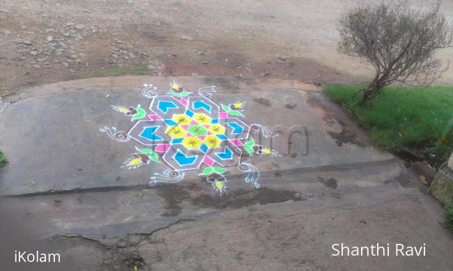 Rangoli: deepam rangoli.