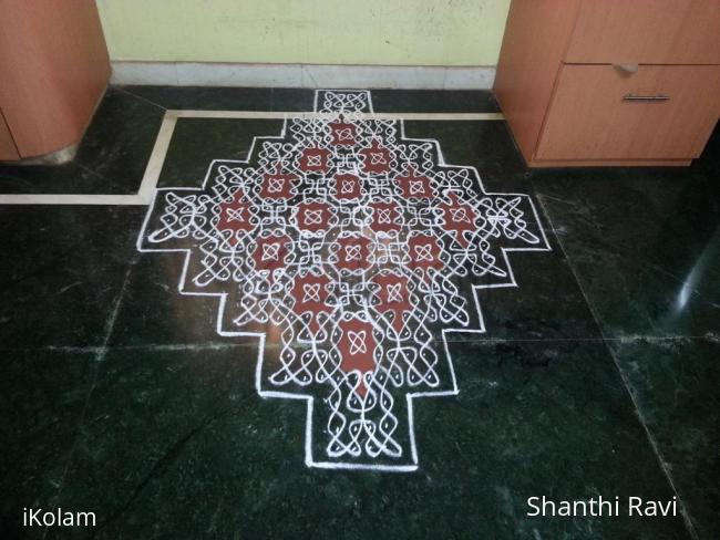 Rangoli: Margazhi dew drops kolam contest entry - 2014 