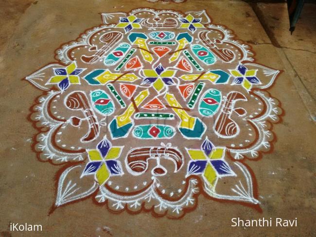 Rangoli: Navarathri Rangoli Day 9 - 2015
