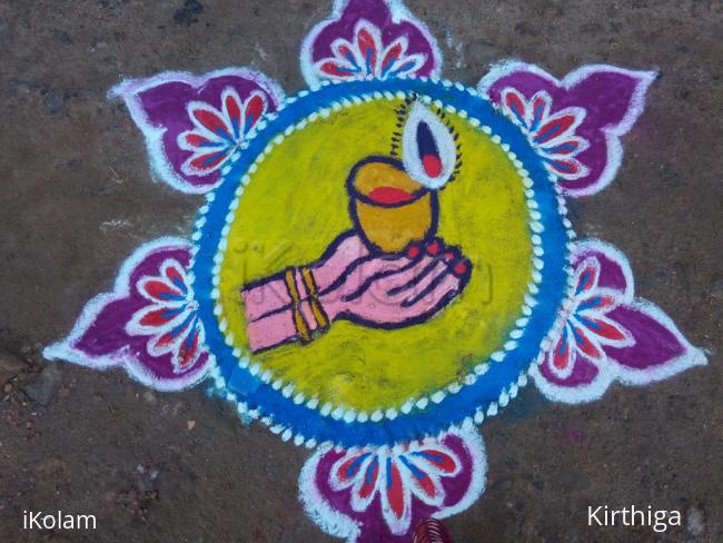 Rangoli: karthigai  kolam