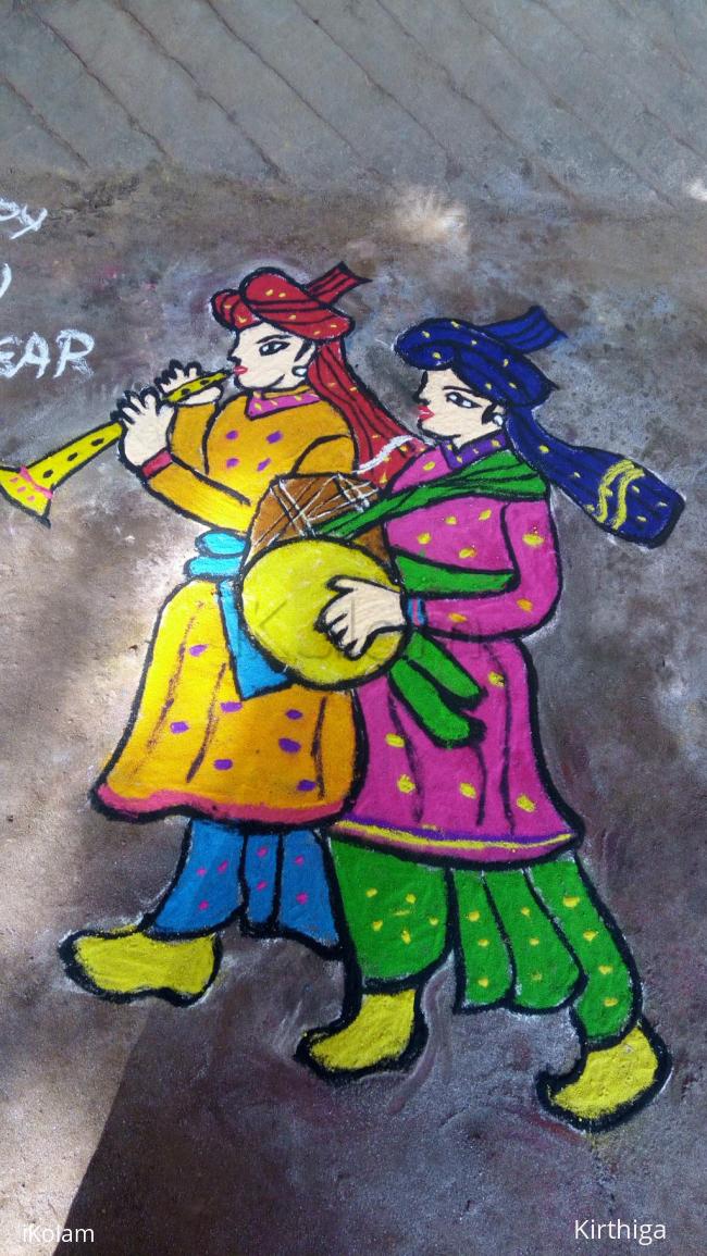 Rangoli: New year rangoli