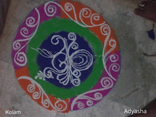Rangoli: Freehand Peacock Rangoli