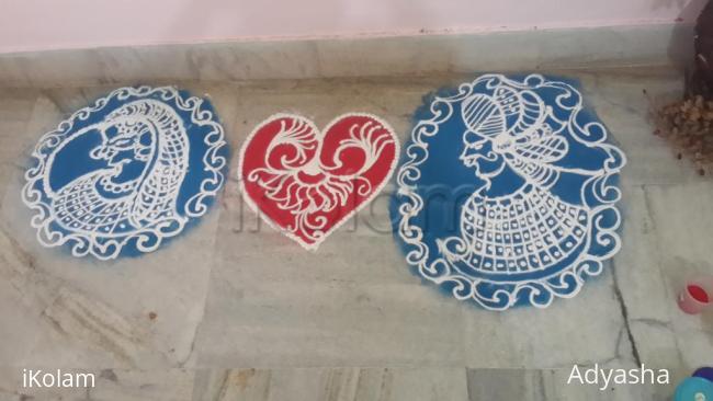 Rangoli: Wedding rangoli Rangoli: Wedding rangoli
