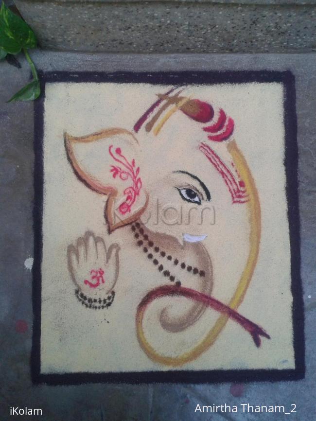 Rangoli: lord vinayagar Rangoli: lord vinayagar