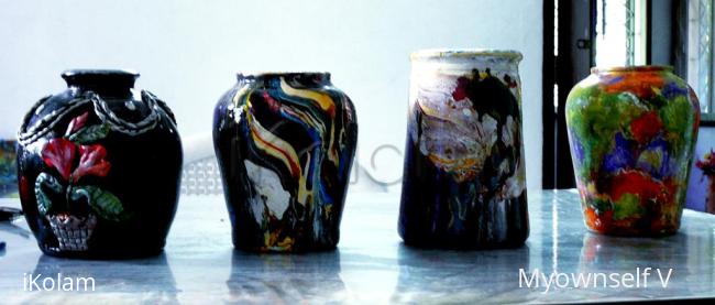 Hand painted pots - P1020010.JPG