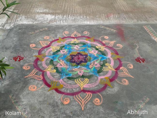 Rangoli: kolam with colors