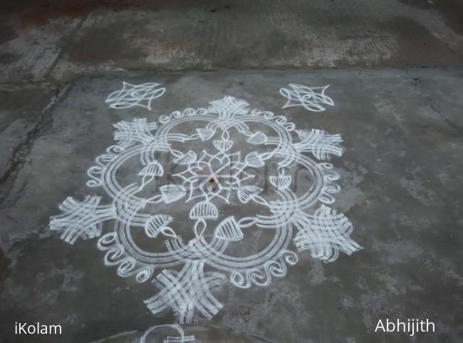 Rangoli: Deepam with star