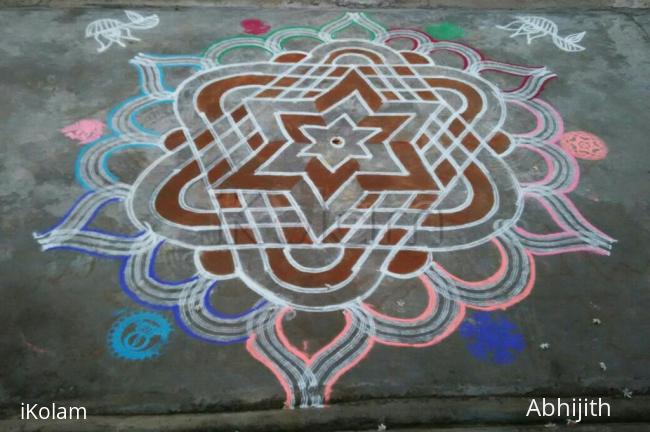 Rangoli: Aadi 2nd sevvai Kolam Rangoli: Aadi 2nd sevvai Kolam