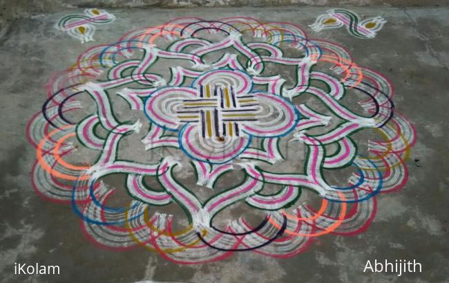 Rangoli: Aadi 4th  sevvai Kolam 
