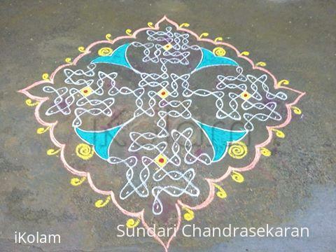 Rangoli: simple chikku kolam