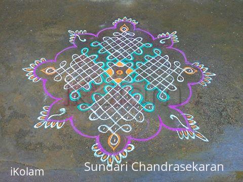 Rangoli: simple chikku kolam