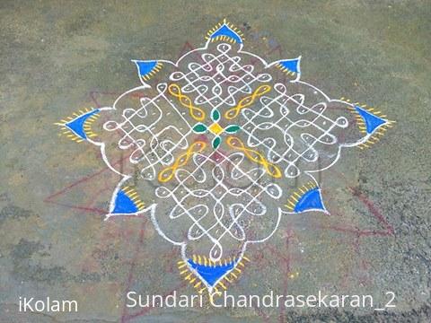 Rangoli: simple chikku kolam