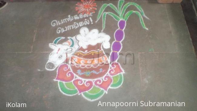 Rangoli: free hand  pongal rangoli