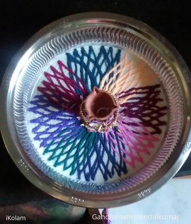 Rangoli: Aarti plate