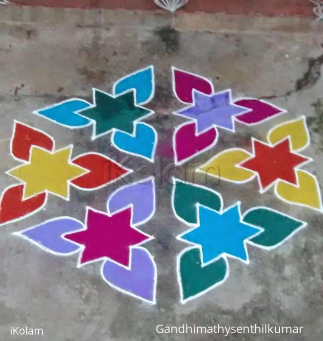 Rangoli: colourful stars