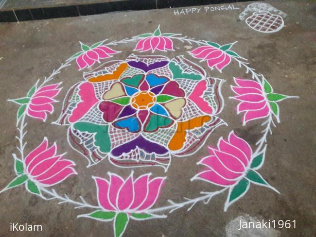 Rangoli: Free hand Rangoli for pongal Rangoli: Free hand Rangoli for pongal