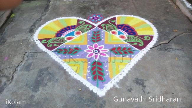 Rangoli: colourful heart