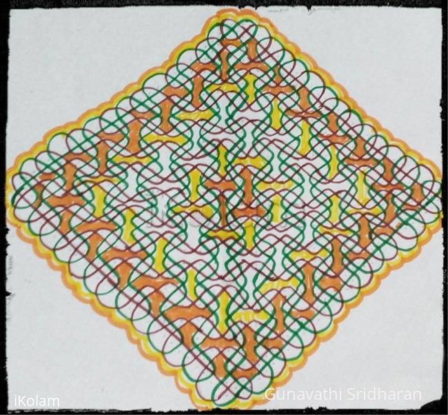 Rangoli: chikku kolam carpet