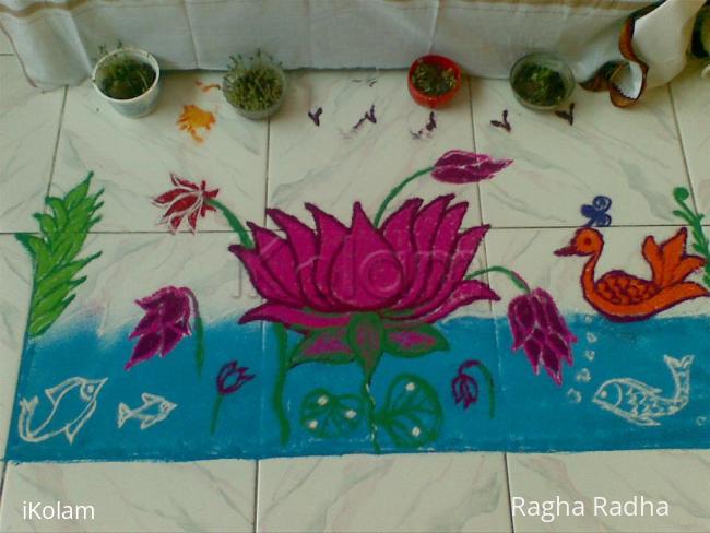 Rangoli: lotus