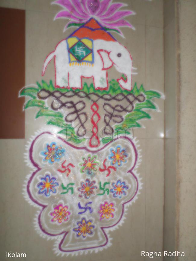 Rangoli: The Elephant above chikku