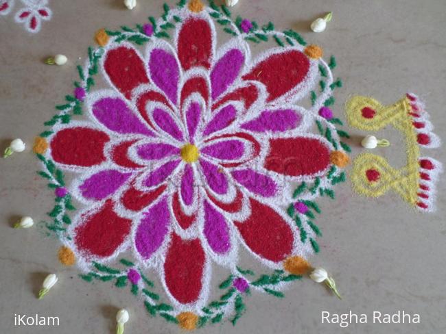 Rangoli: colorful flower