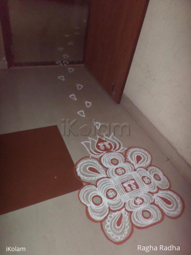Rangoli: WELCOM -  LORD SRI KRISHNA