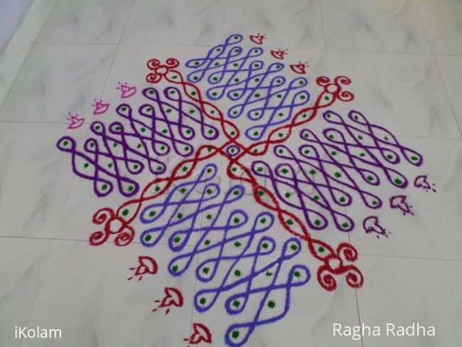 Rangoli: DASHAHARA DAY-9-BLUE SPRING