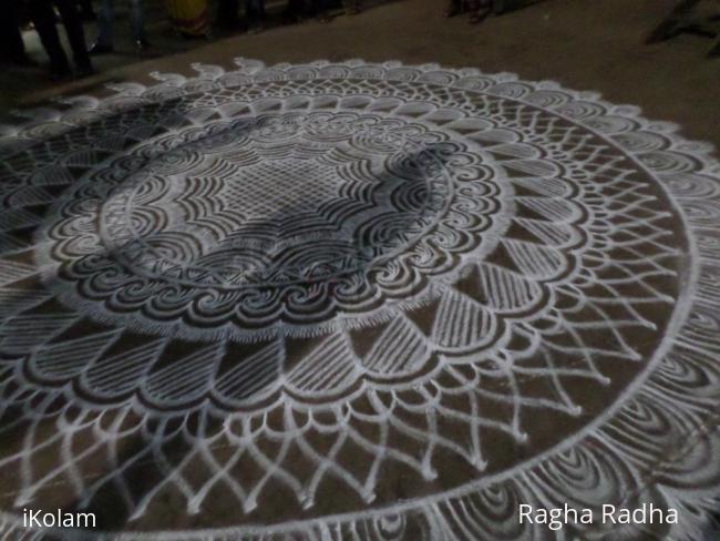Rangoli: Big Rangoli for Chariot  Procession of  Lord Udupi SriKrishna