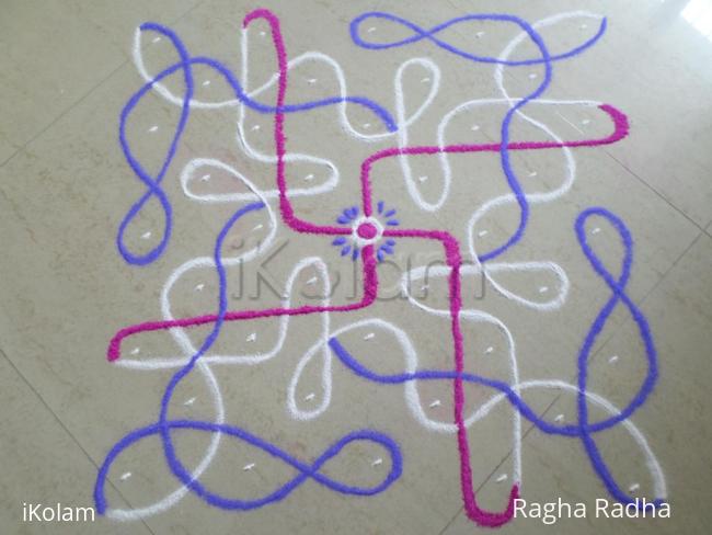 Rangoli: SWASTIK RELAY  IN CHIKKU