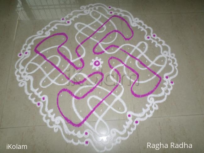 Rangoli: SWASTIK IN CHIKKU 
