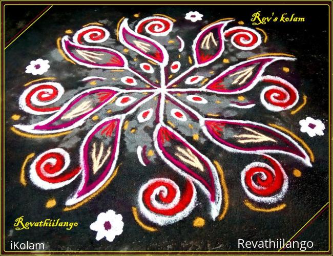 Rangoli: Rev's daily kolam 15. Rangoli: Rev's daily kolam 15.