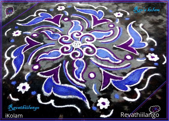 Rangoli: Rev's daily kolam 14. Rangoli: Rev's daily kolam 14.