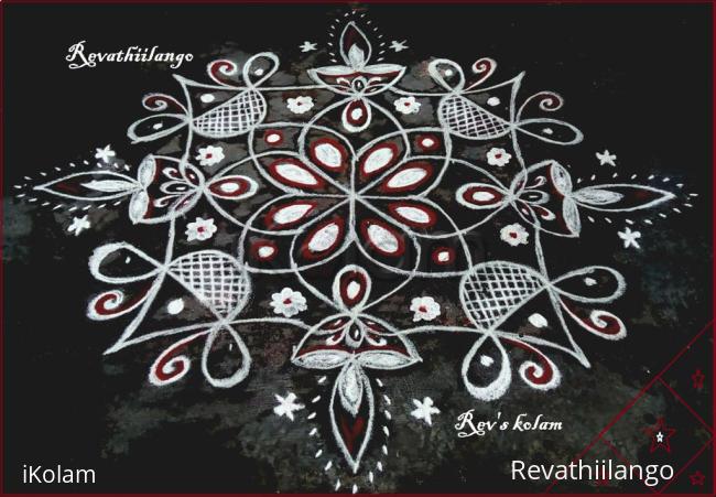 Rangoli: Rev's margazhi kolam 8. Rangoli: Rev's margazhi kolam 8.