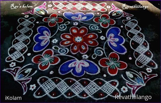 Rangoli: Rev's margazhi kolam 10. Rangoli: Rev's margazhi kolam 10.