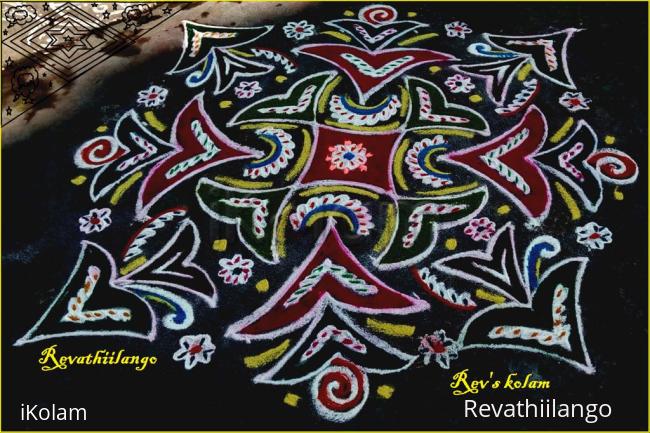 Rangoli: Rev's margazhi kolam 13. Rangoli: Rev's margazhi kolam 13.