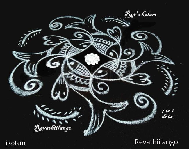 Rangoli: Rev's daily fish kolam.