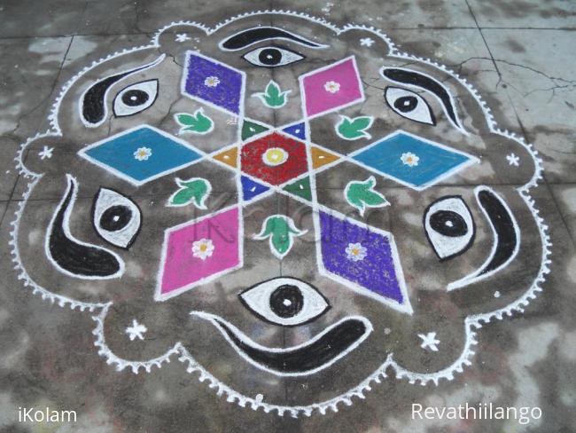 Rangoli: Eye kolam for ikolam. New & special one.
