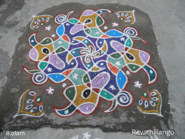 Rangoli: Rev's on the spot Adi velli new type swesthik chikku. Rangoli: Rev's on the spot Adi velli new type swesthik chikku.