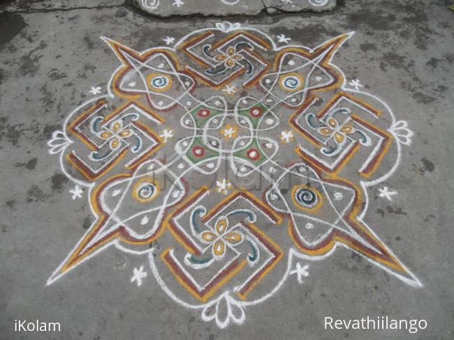 Rangoli: Rev's Varalakshmi pooja special creation.
