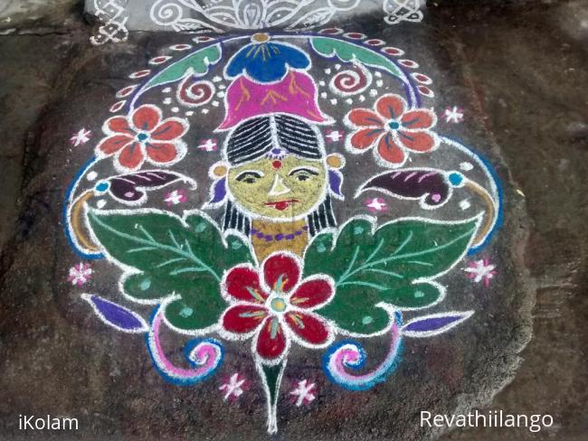 Rangoli: Rev's margazhi creation 6. Rangoli: Rev's margazhi creation 6.