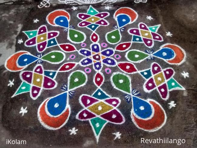 Rangoli: Rev's margazhi kolam 18. Rangoli: Rev's margazhi kolam 18.