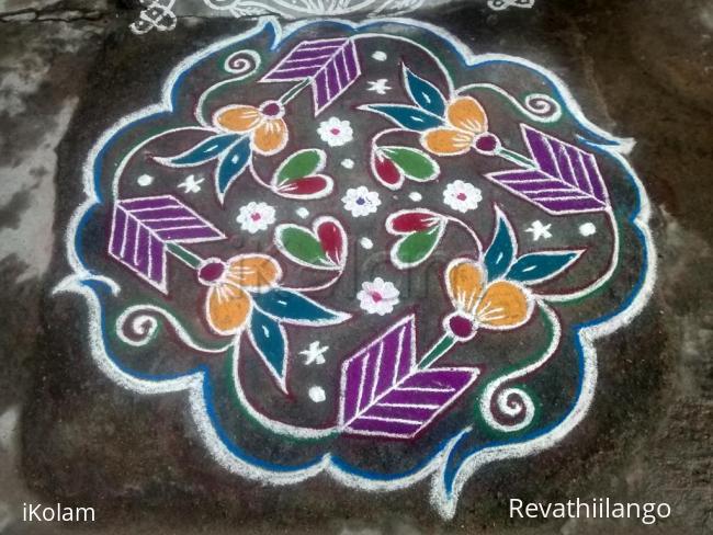 Rangoli: Rev's margazhi kolam 19. Rangoli: Rev's margazhi kolam 19.