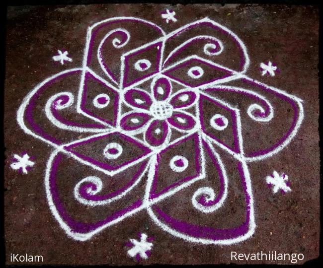 Rangoli: Rev's daily kolam 03. Rangoli: Rev's daily kolam 03.