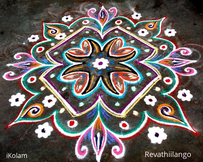 Rangoli: Rev's dotted padi kolam.