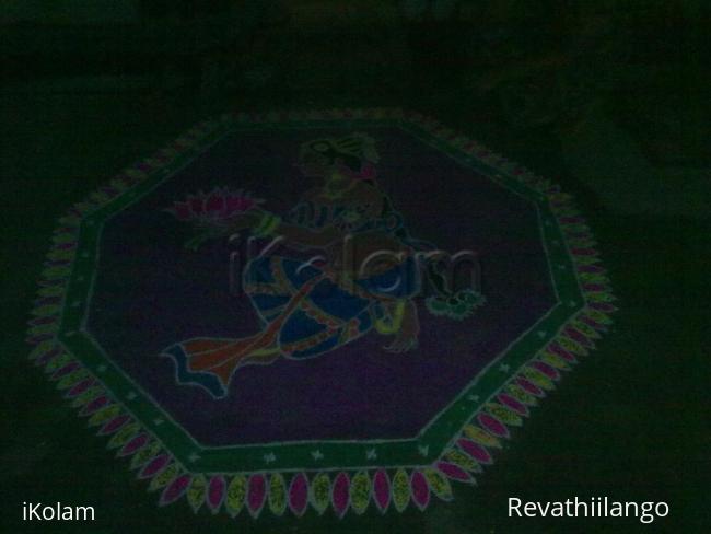 Rangoli: My daughter's wedding rangoli. For Reception.
