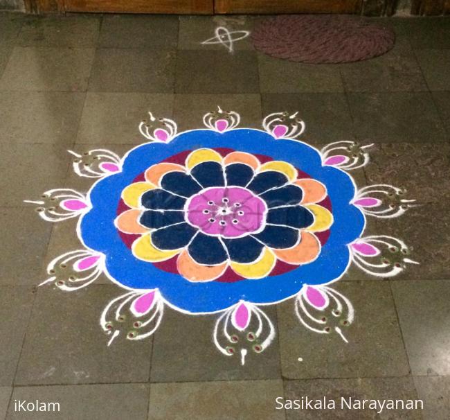 Rangoli: Saraswathi pooja KOLAM 