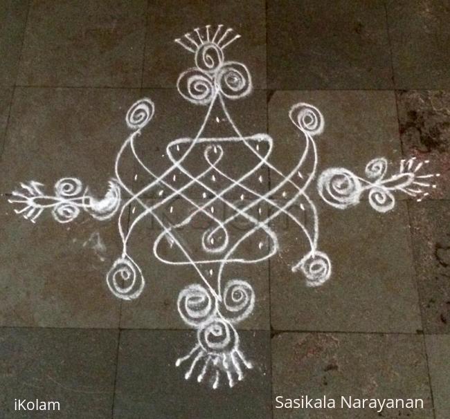 Rangoli: White n white