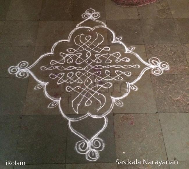 Rangoli: Aadi white n white  7